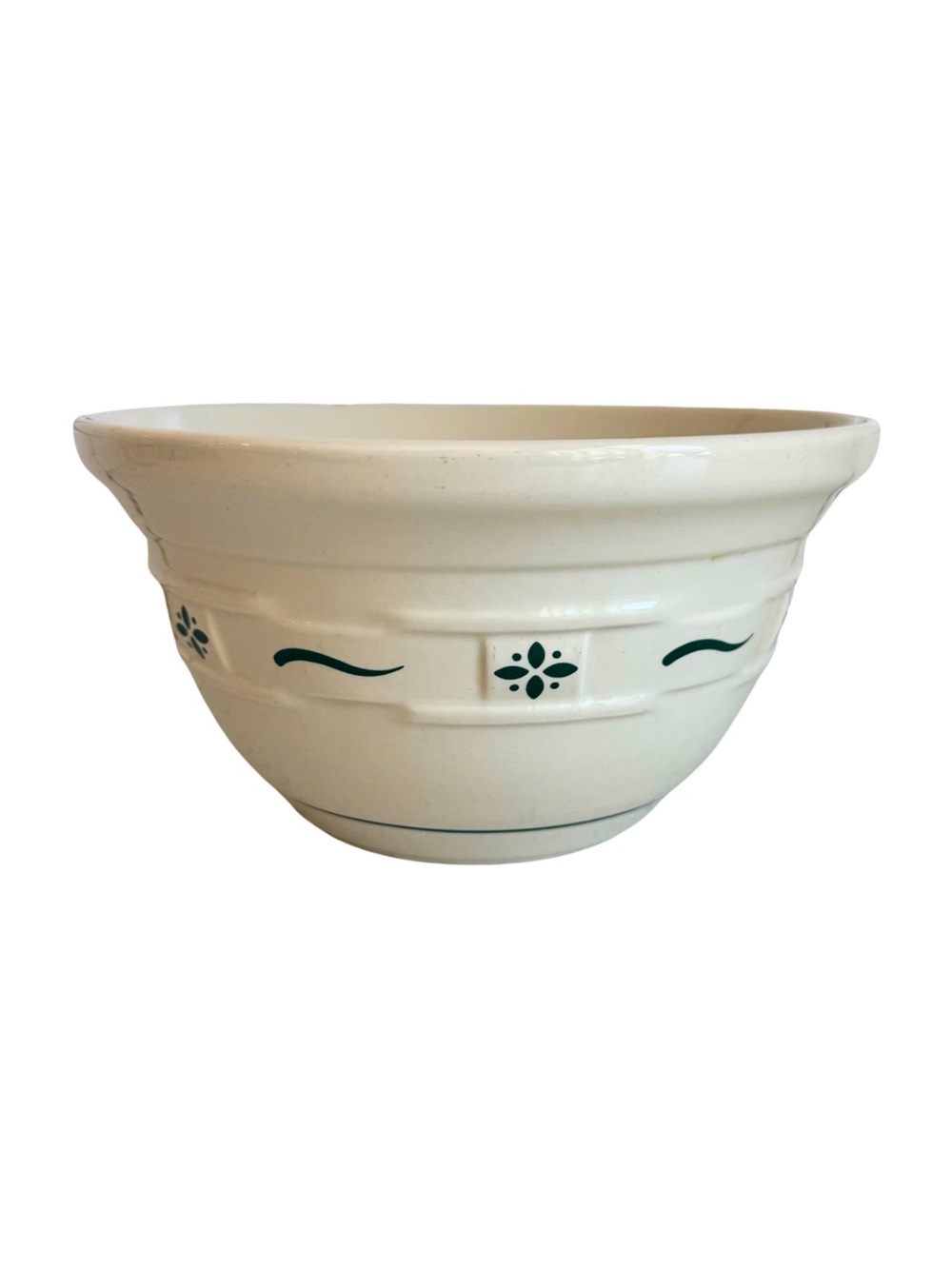 EUC Longaberger Pottery Woven Traditions Heritage Mixing Bowl